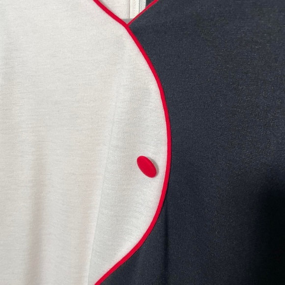 Vintage 80s Black and White Dress ANN KIRK - Picture 2 of 4